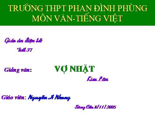 Tuần 21. Vợ nhặt