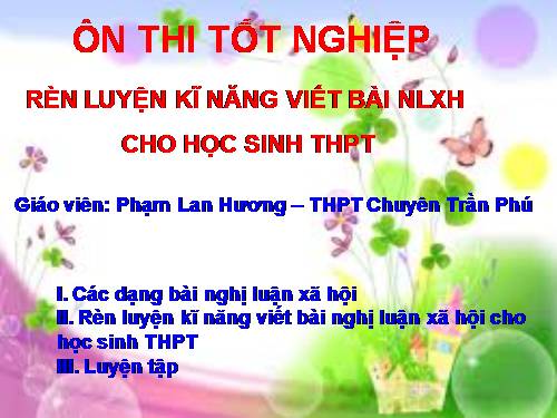 Ôn thi TN: Nghị luận xã hội