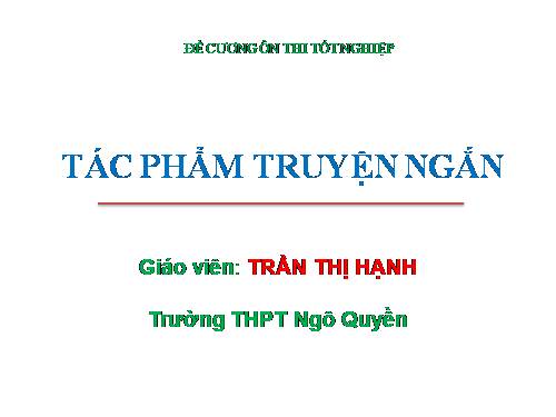 Tuần 34. Ôn tập phần Văn học