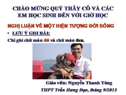 Tuần 4. Nghị luận về một hiện tượng đời sống