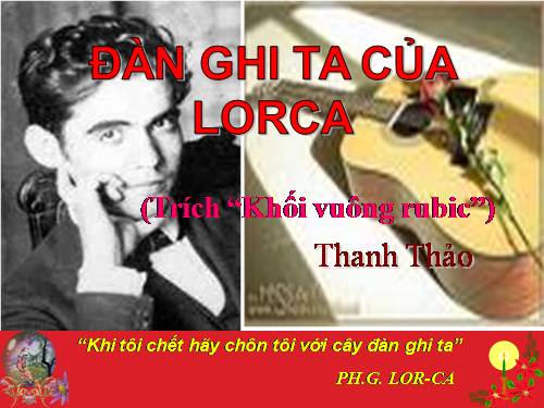 Tuần 14. Đàn ghi ta của Lorca