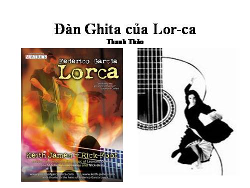 Tuần 14. Đàn ghi ta của Lorca