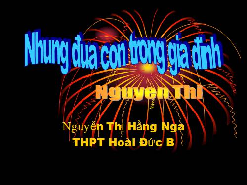 Tuần 23. Những đứa con trong gia đình