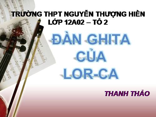 Tuần 14. Đàn ghi ta của Lorca