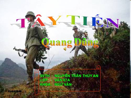 Tuần 7. Tây Tiến