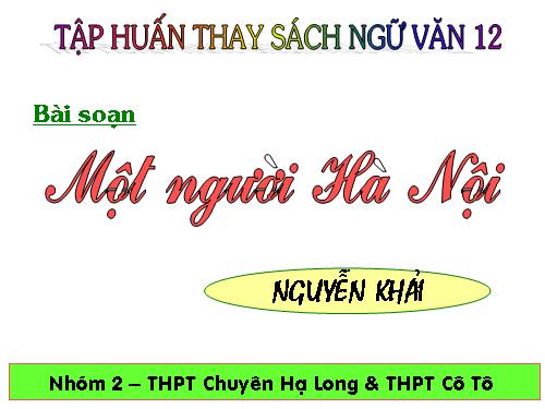 Tuần 25. Đọc thêm: Một người Hà Nội