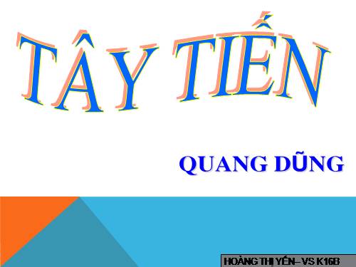 Tuần 7. Tây Tiến