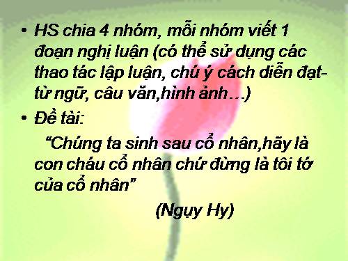 Tuần 28. Diễn đạt trong văn nghị luận