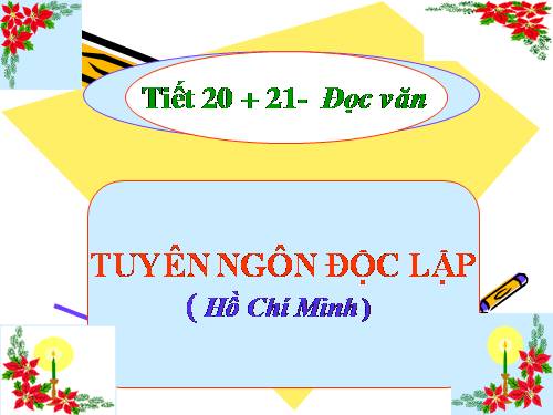 Tuần 2. Tuyên ngôn Độc lập