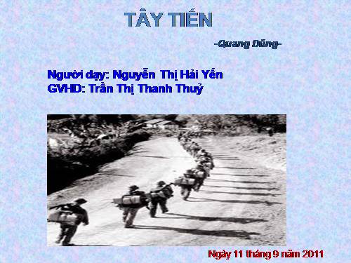 Tuần 7. Tây Tiến