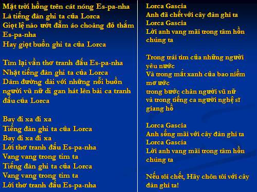 Tuần 14. Đàn ghi ta của Lorca