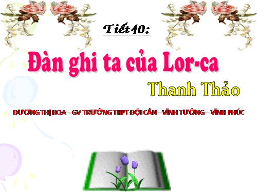 Tuần 14. Đàn ghi ta của Lorca