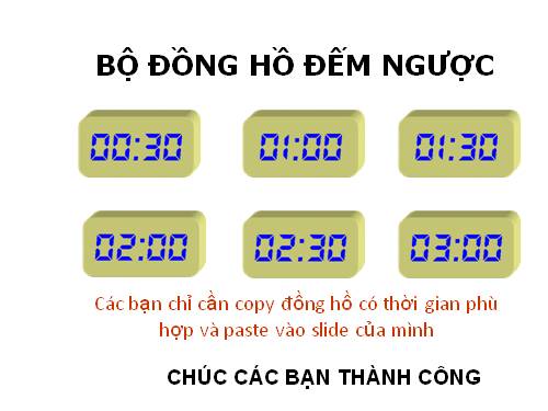 đồng hồ đếm ngược trong powerpoit