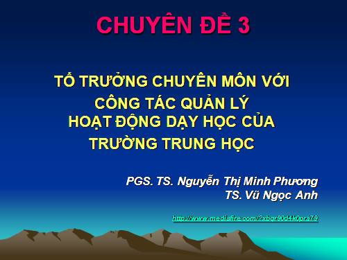 GD HN: ST QL dạy học THPT