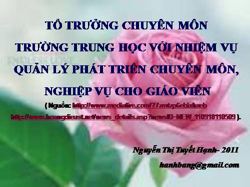 GD HN: ST VĐ quản lý CM THPT