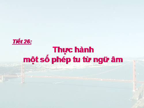 Tuần 11. Thực hành một số phép tu từ ngữ âm