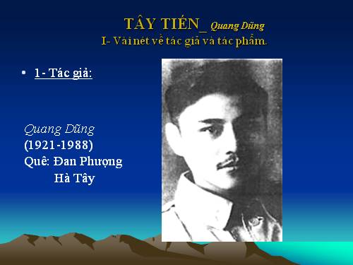 Tuần 7. Tây Tiến