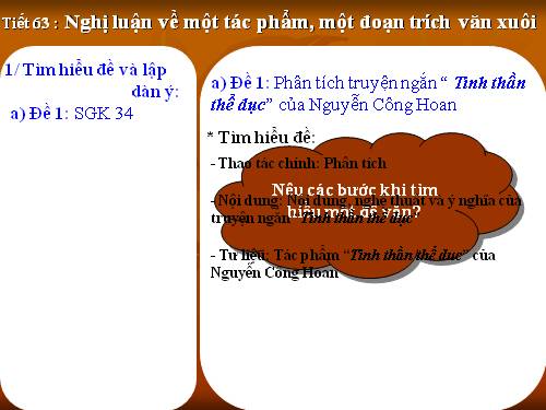 Tuần 21. Nghị luận về một tác phẩm, một đoạn trích văn xuôi