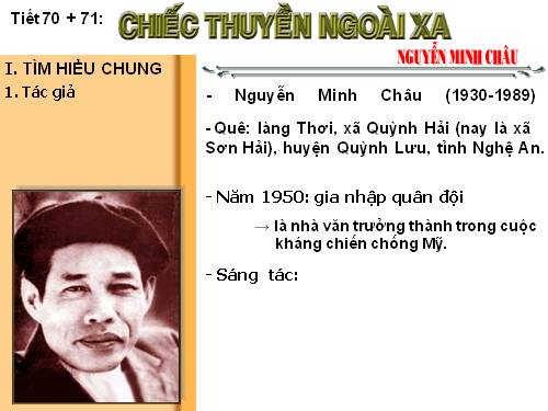 Tuần 24. Chiếc thuyền ngoài xa