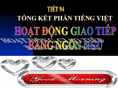 Tuần 32. Tổng kết phần Tiếng Việt: hoạt động giao tiếp bằng ngôn ngữ