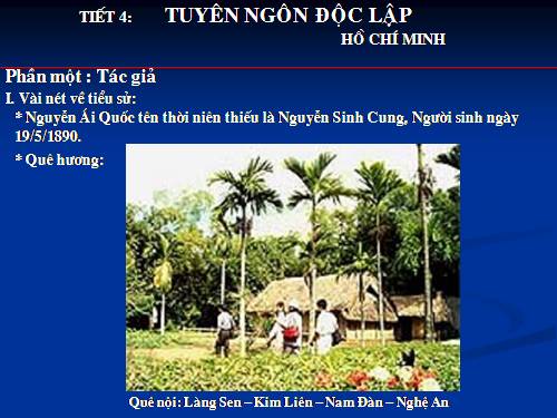 Tuần 2. Tuyên ngôn Độc lập