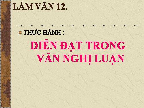 Tuần 29. Diễn đạt trong văn nghị luận (tiếp theo)