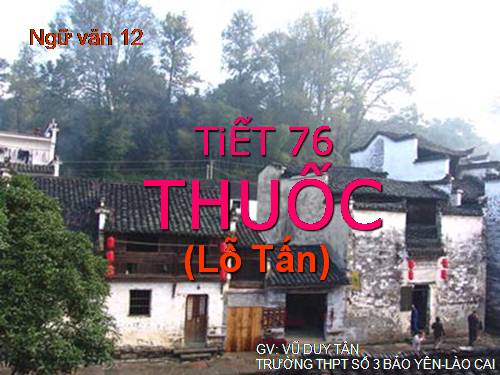 Tuần 26. Thuốc