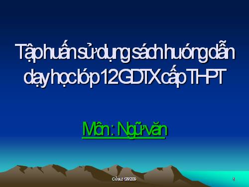 Mấy chú ý khi dạy Ngữ văn 12