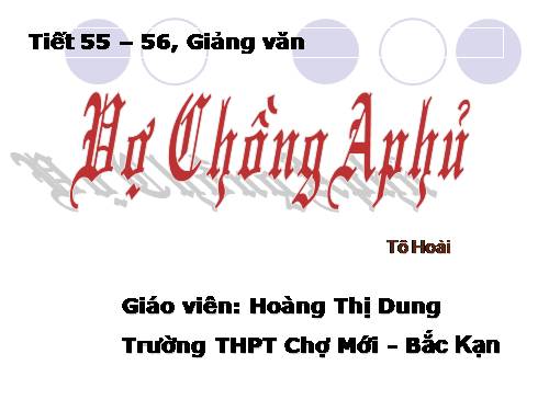 Tuần 19. Vợ chồng A Phủ