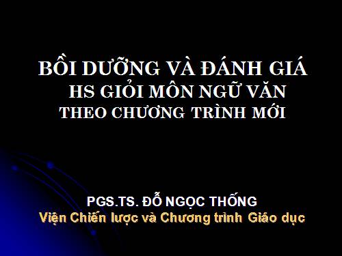 boi duong HSG chuong trinh moi