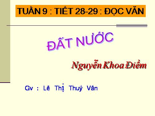 Tuần 10. Đất nước (Nguyễn Khoa Điềm)