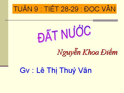 Tuần 10. Đất nước (Nguyễn Khoa Điềm)