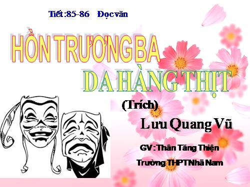 Tuần 29. Hồn Trương Ba, da hàng thịt