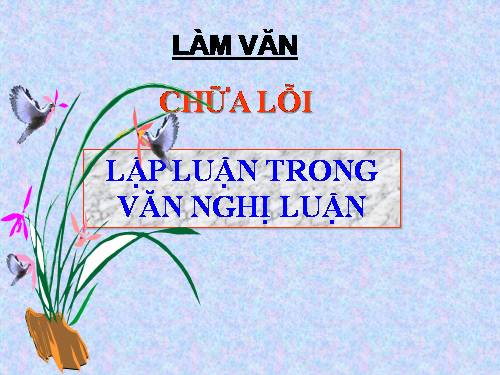 Tuần 16. Chữa lỗi lập luận trong văn nghị luận