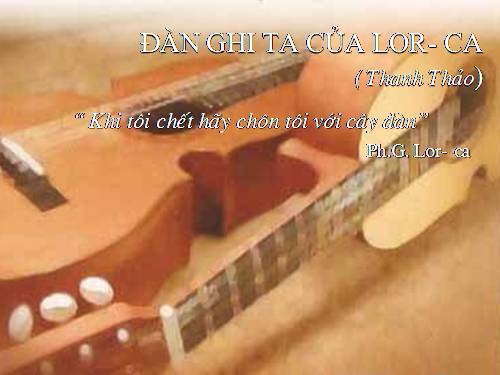 Tuần 14. Đàn ghi ta của Lorca