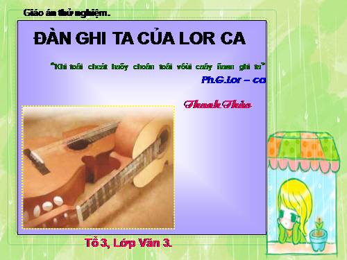 Tuần 14. Đàn ghi ta của Lorca