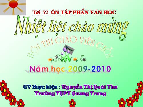 Tuần 18. Ôn tập phần Văn học