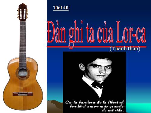 Tuần 14. Đàn ghi ta của Lorca