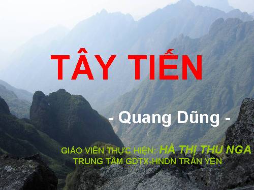 Tuần 7. Tây Tiến