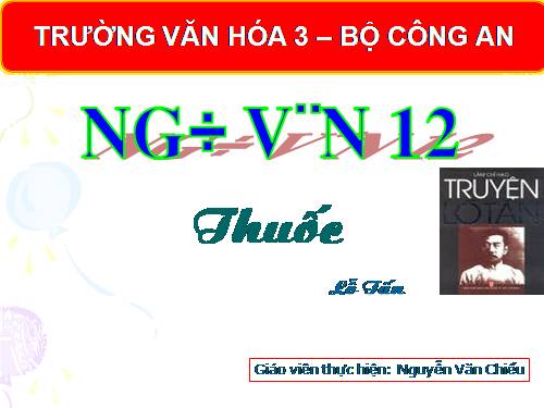 Tuần 26. Thuốc