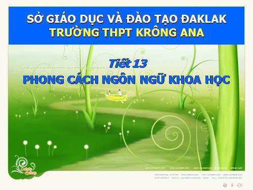 Tuần 5. Phong cách ngôn ngữ khoa học