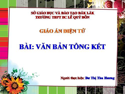 Tuần 31. Văn bản tổng kết