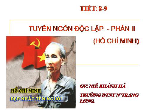 Tuần 2. Tuyên ngôn Độc lập