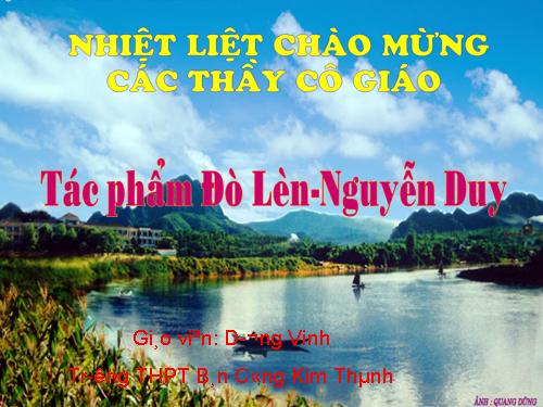 Tuần 12. Đọc thêm: Đò Lèn