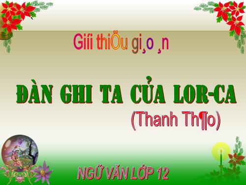 Tuần 14. Đàn ghi ta của Lorca