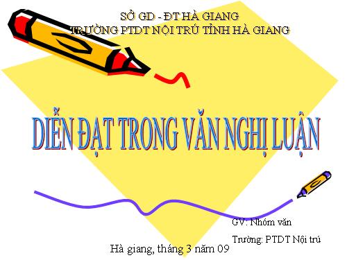 Tuần 28. Diễn đạt trong văn nghị luận