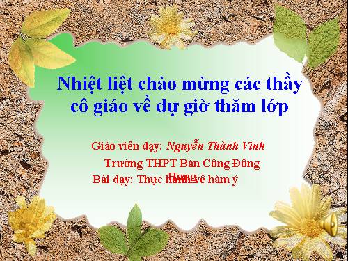 Tuần 24. Thực hành về hàm ý