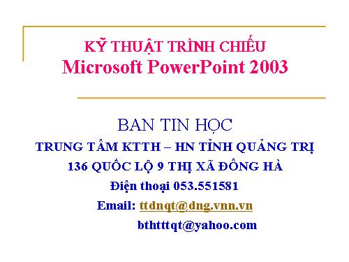 bài giảng power point 2003