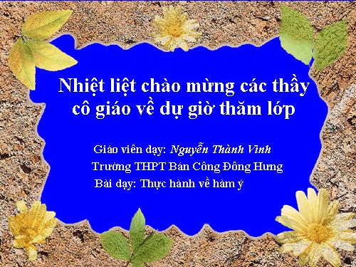 Tuần 24. Thực hành về hàm ý