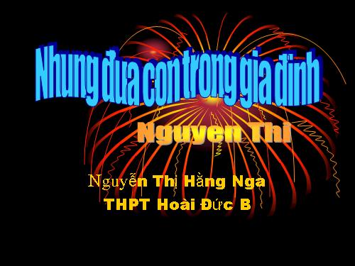 Tuần 23. Những đứa con trong gia đình